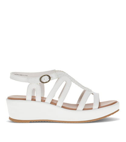 Wilma Wedge Sandal White - Women
