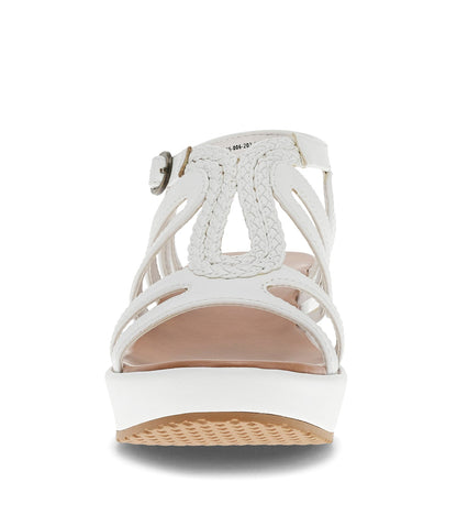 Wilma Wedge Sandal White - Women