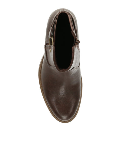 Luella Block Heel Bootie Dark Brown - Women