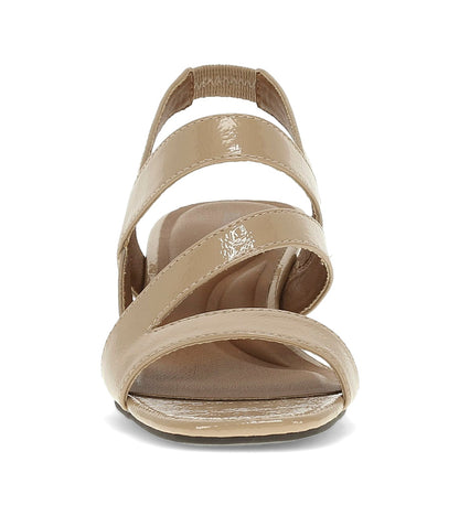 Posha Block Heel Sandal Latte Patent - Women