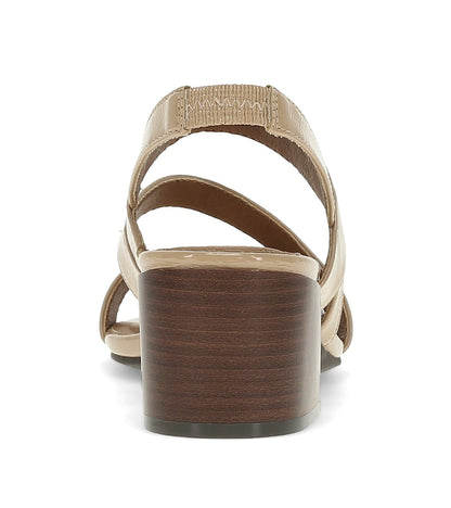 Posha Block Heel Sandal Latte Patent - Women