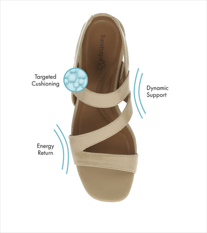 Posha Block Heel Sandal Latte Patent - Women