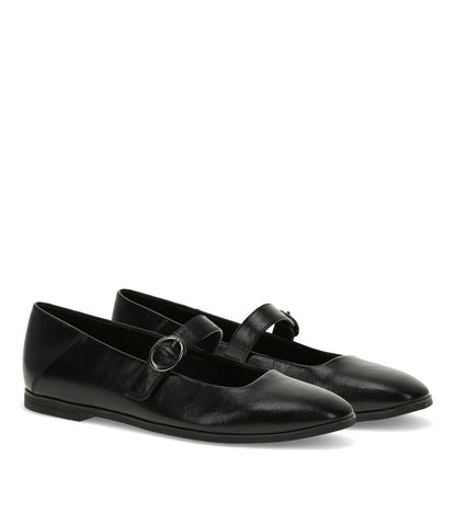 Teagan Mary Jane Flat Black - Women