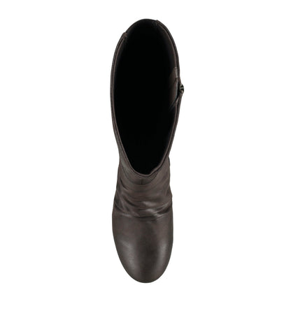 Sammy Tall Wedge Boot Dark Brown - Women