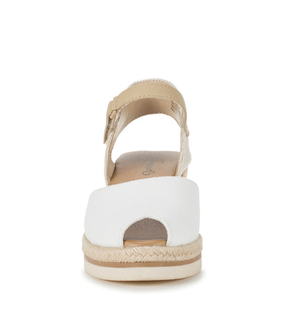 Acadia Peep Toe Wedge Sandal White - Women