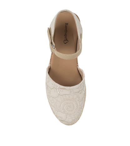 Alycia Closed Toe Wedge Sandal Cream - Women