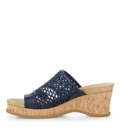 Cherish Wedge Sandal Navy Blue - Women