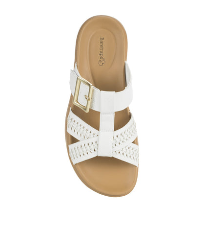 Emmery Slide Sandal White - Women