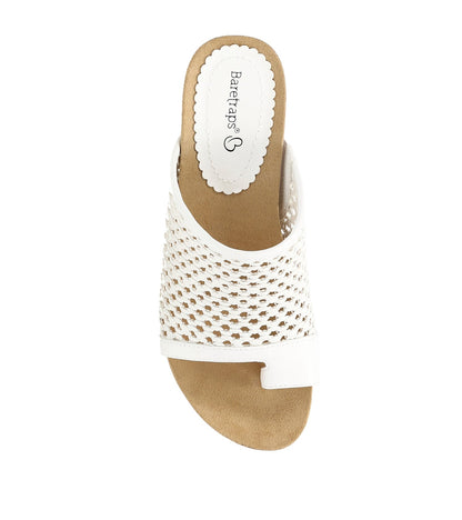 Faye Wedge Sandal White - Women