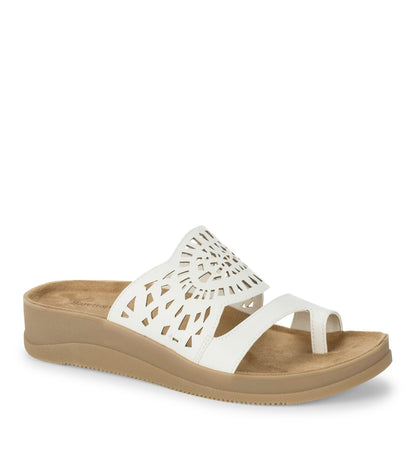 Flora Slide Sandal White - Women