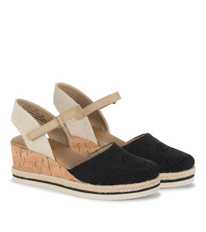 Alycia Closed Toe Wedge Sandal Black - Women
