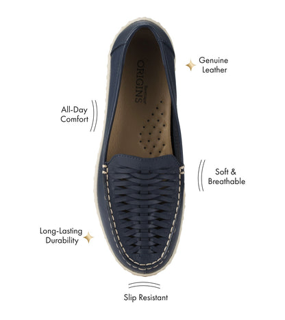 Bridget Boat Shoe Navy Leather - Women