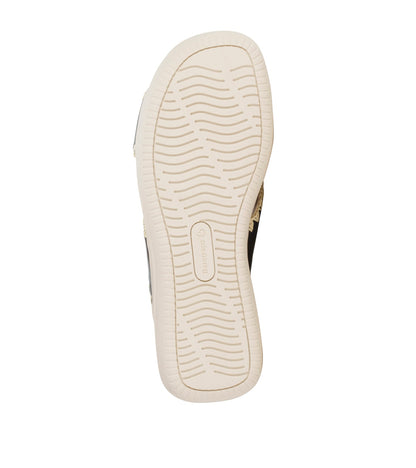 Dolinda Slide Sandal Black Leather - Women