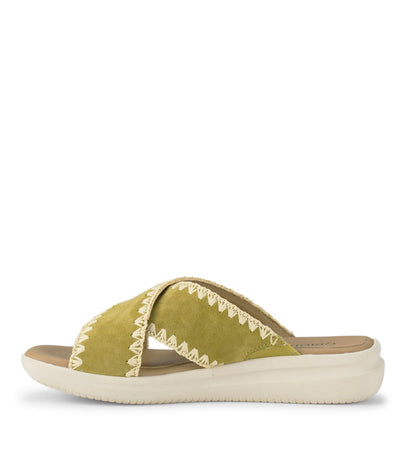 Dolinda Slide Sandal Kelp Suede - Women