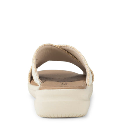 Dolinda Slide Sandal Off White Leather - Women