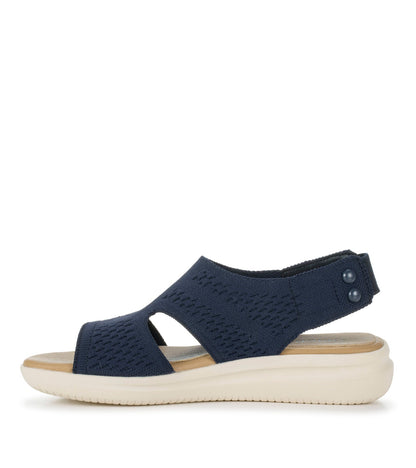 Duffy Slip On Sandal Navy Blue - Women