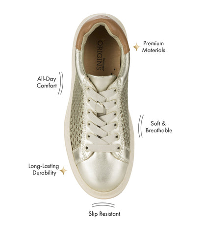 Tiara Sneaker Champagne Leather - Women
